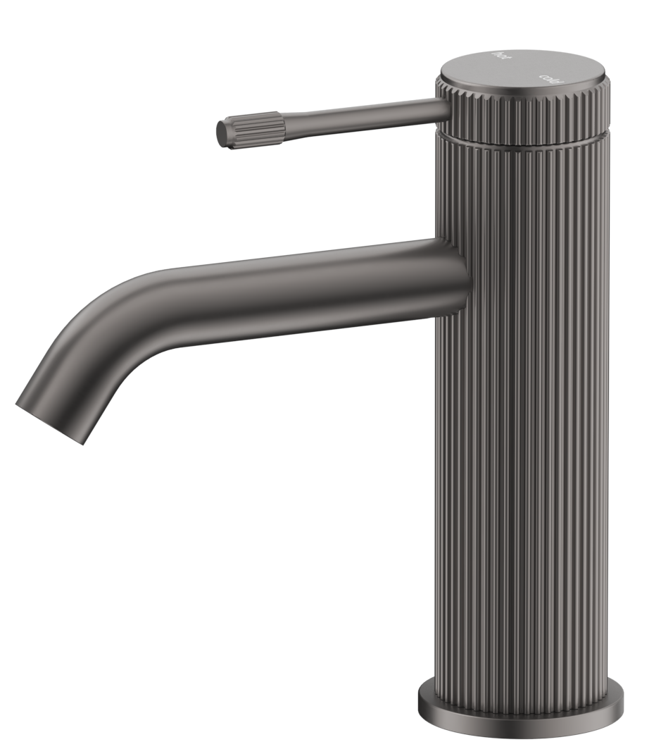 Mica Fluted Basin Mixer - Gunmetal