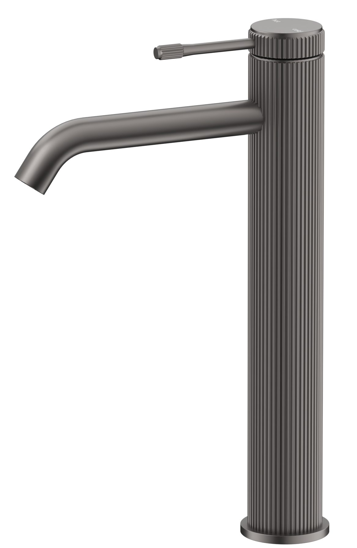 Mica Fluted Tall Basin Mixer - Gunmetal