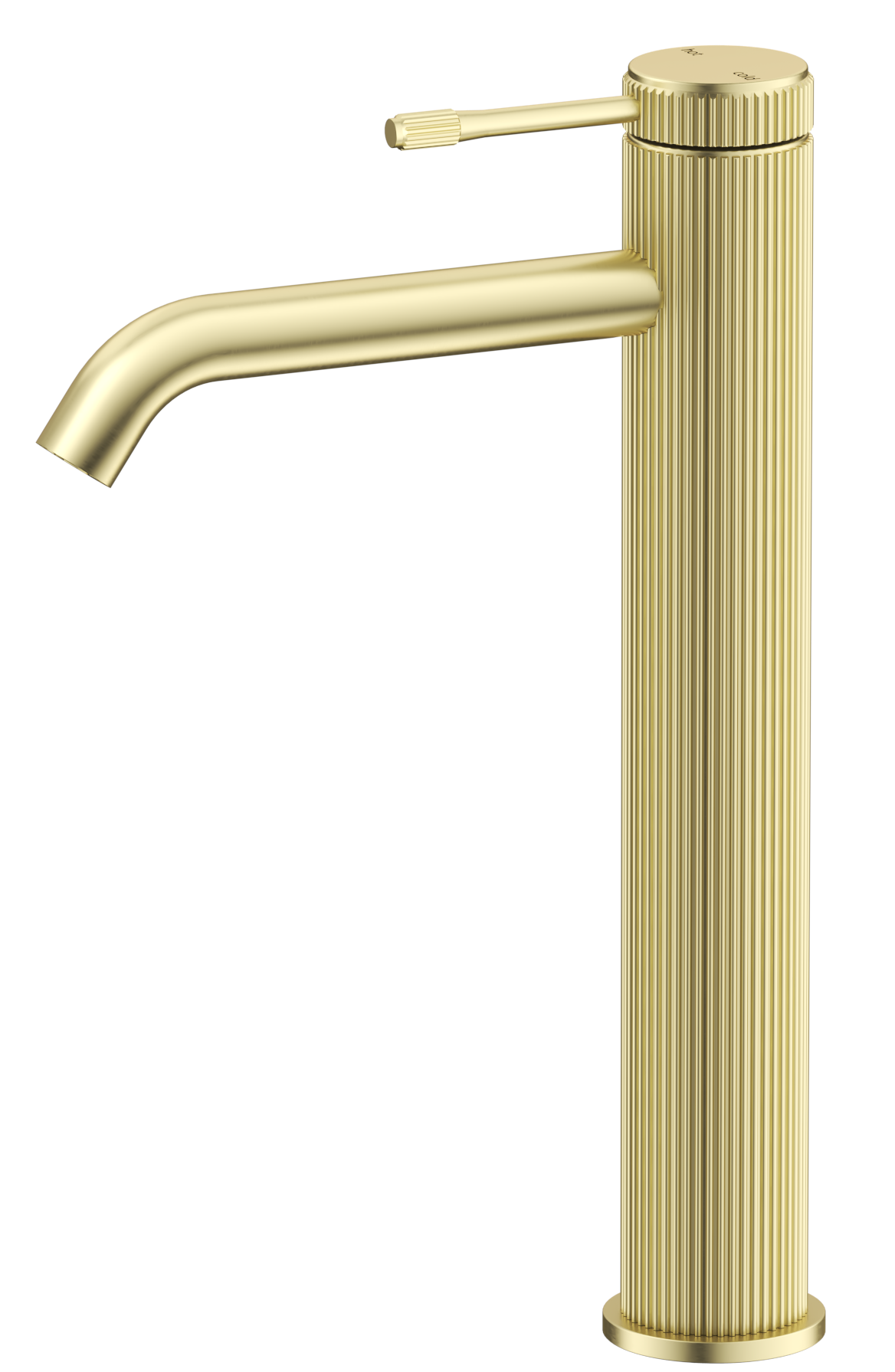 Mica Fluted Tall Basin Mixer - French Gold