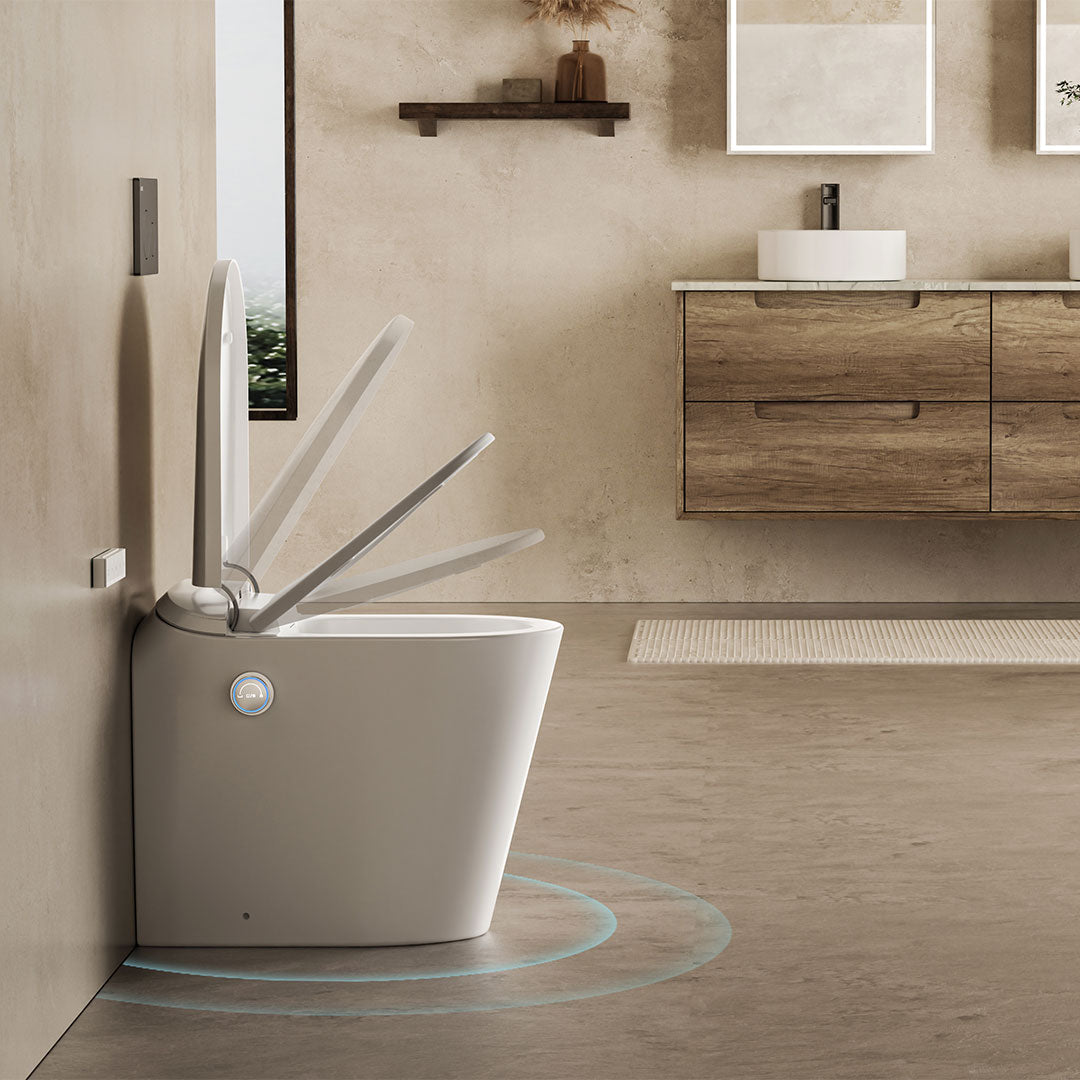 LAFEME AUTOLUX INWALL CISTERN FLOOR PAN SMART TOLET 592*400*492MM WITH  MATTE WHITE FLUSH PLATE