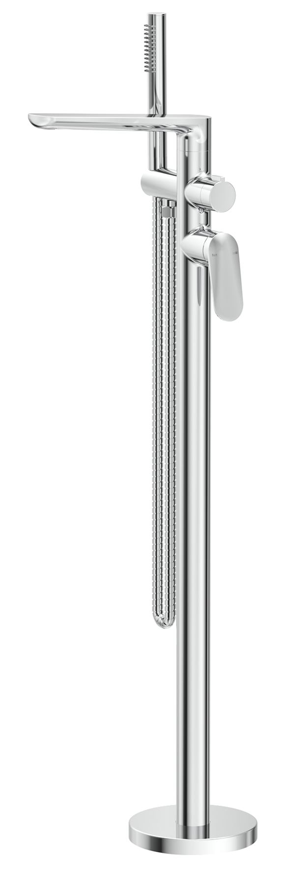 Lantra Freestanding Bath Mixer with Hand Shower - TRIM KIT ONLY - Chrome
