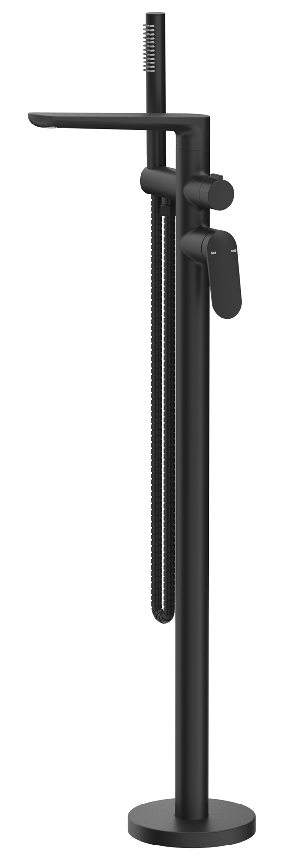 Lantra Freestanding Bath Mixer with Hand Shower - TRIM KIT ONLY - Black