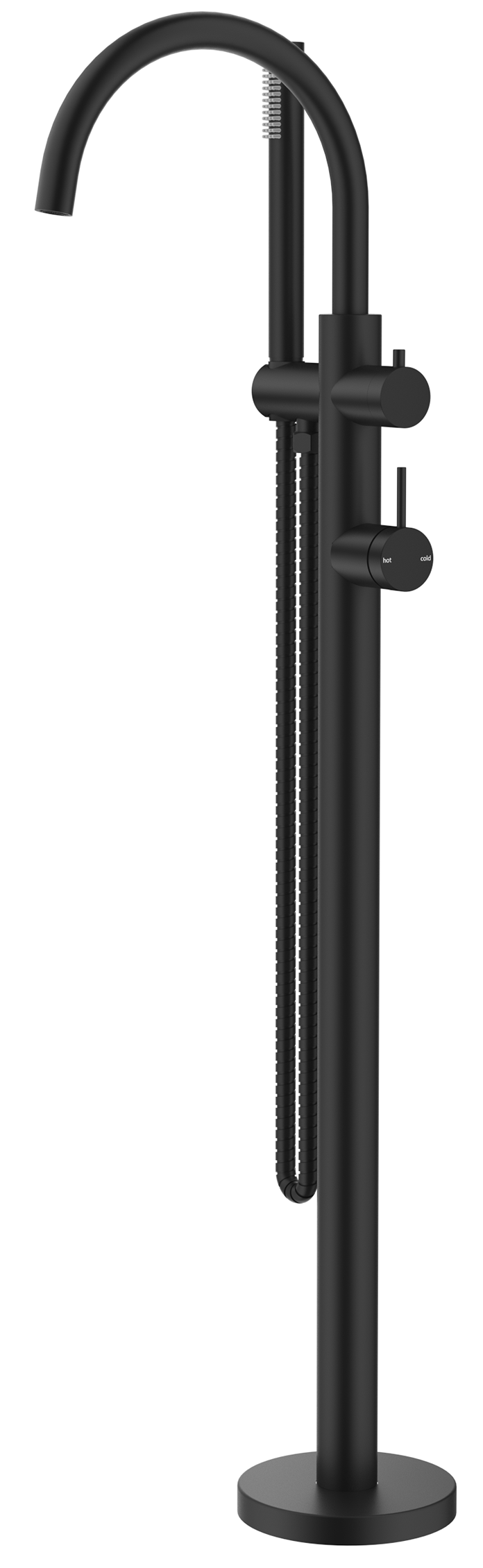Mica Freestanding Bath Mixer with Hand Shower - TRIM KIT ONLY - Black