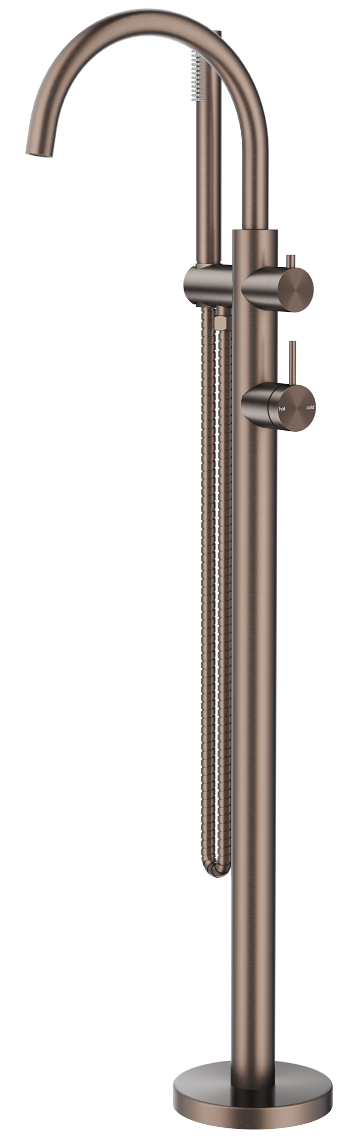 Mica Freestanding Bath Mixer with Hand Shower - TRIM KIT ONLY - Dusk Bronze
