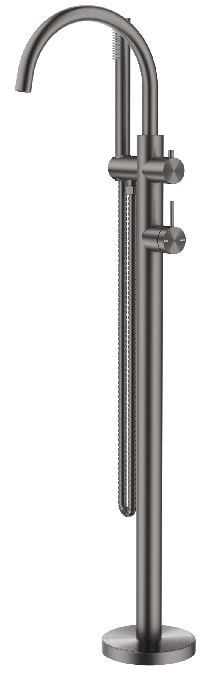 Mica Freestanding Bath Mixer with Hand Shower - TRIM KIT ONLY - Gunmetal