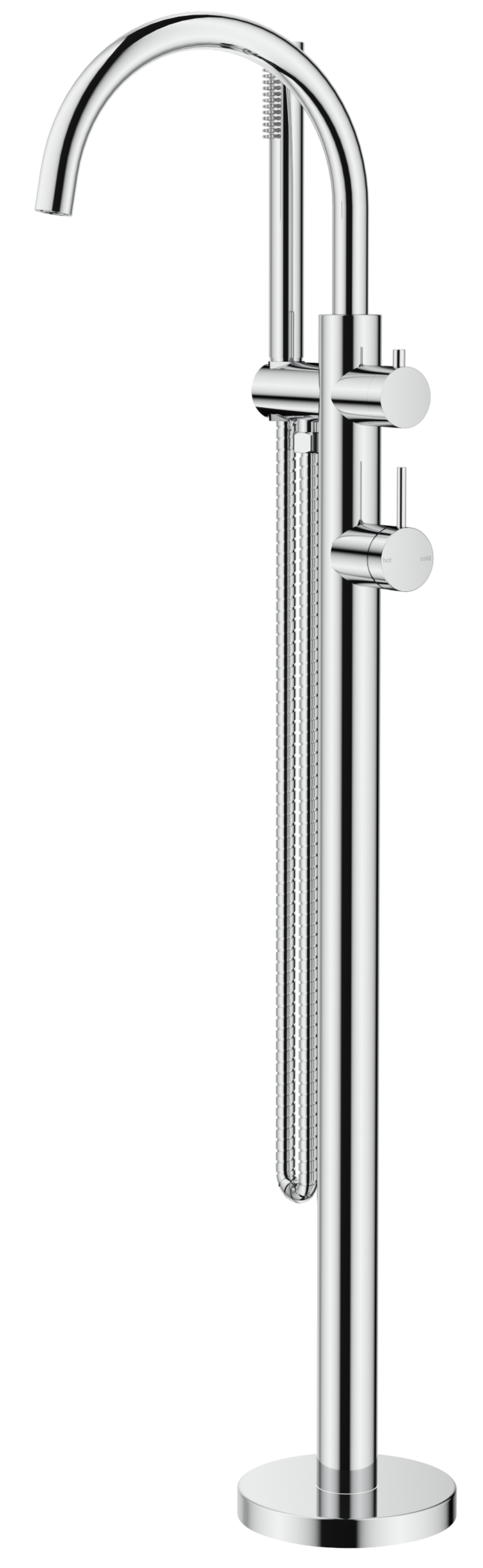 Mica Freestanding Bath Mixer with Hand Shower - TRIM KIT ONLY - Chrome