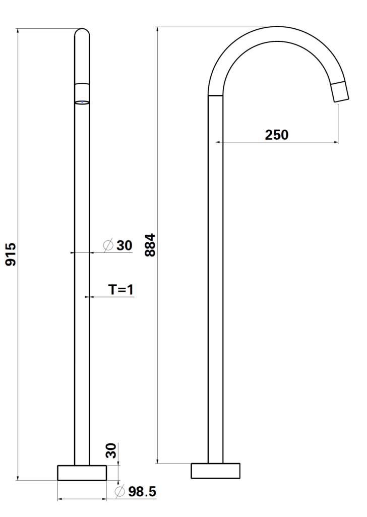 Mica Freestanding Bath Spout - image 1
