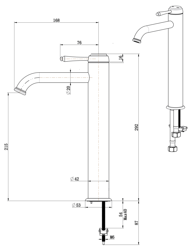 Mica Heritage Tall Basin Mixer - image 1