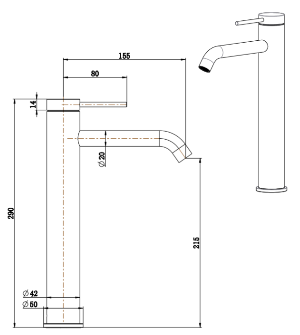 Mica Tall Basin Mixer - image 1