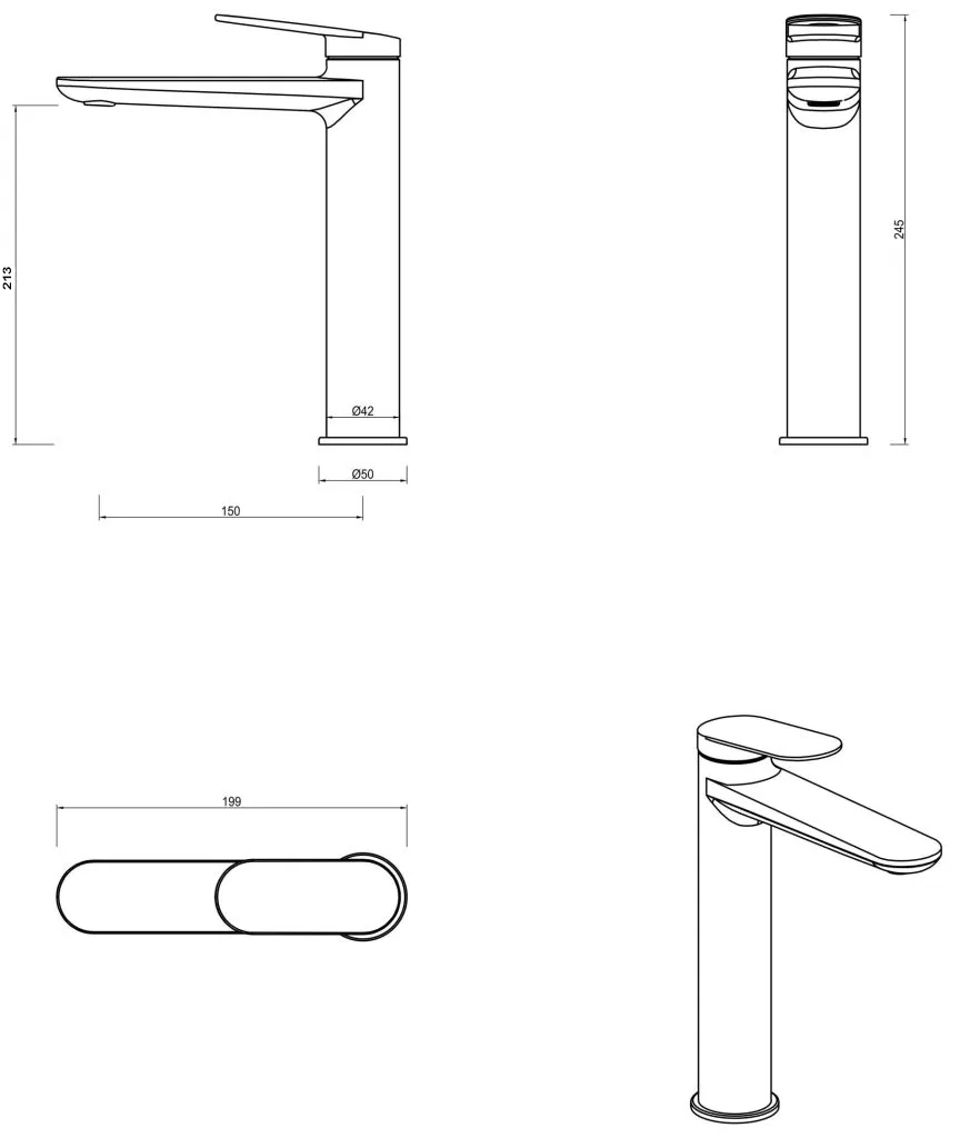 Lantra Tall Basin Mixer - image 3