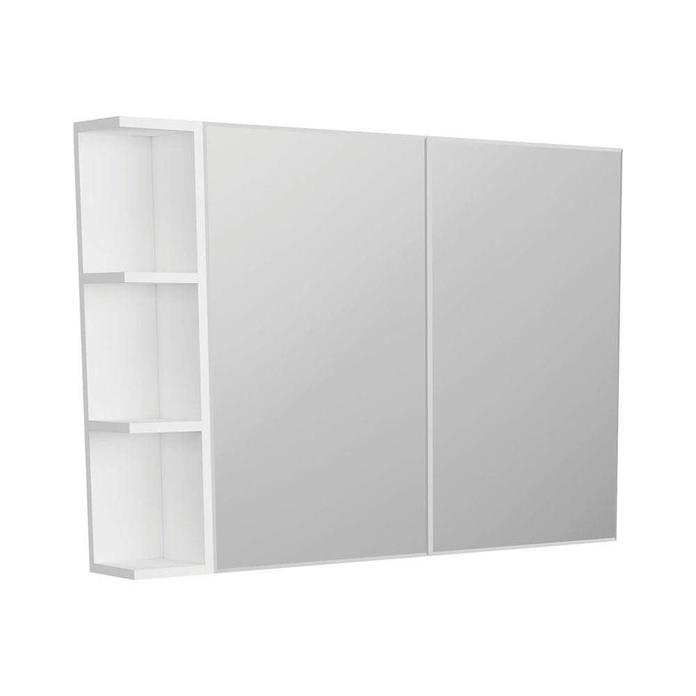 Bevel Edge 900 Mirror Cabinet, 1 Side Shelf