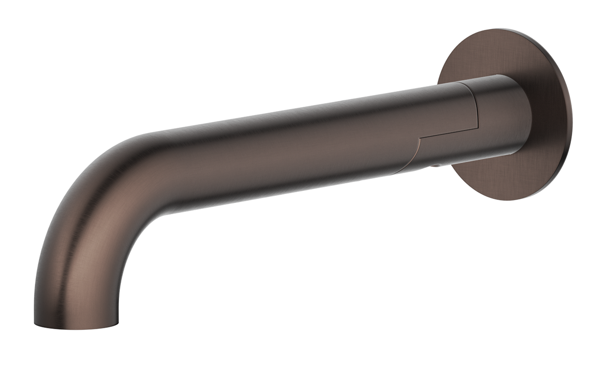 Mica Swivel Bath Spout - Curved - Dusk Bronze