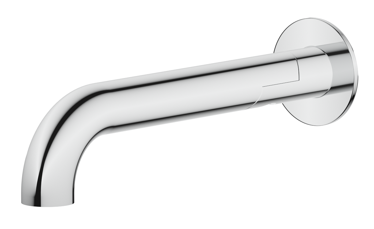 Mica Swivel Bath Spout - Curved - Chrome