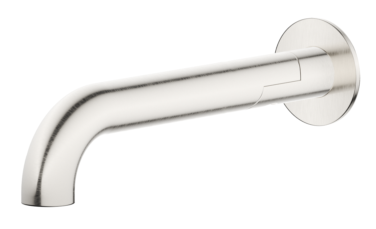 Mica Swivel Bath Spout - Curved - Brushed Nickel