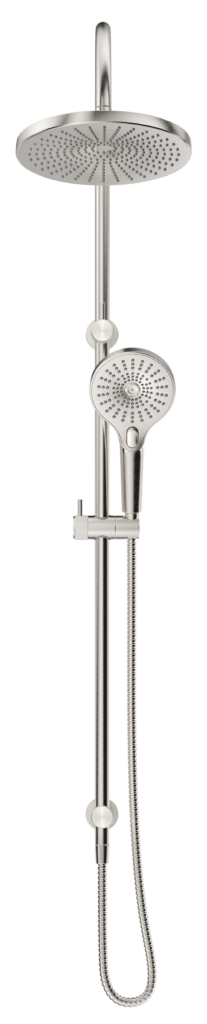 Mica Fluted Gooseneck Dual Shower Rail - image 5