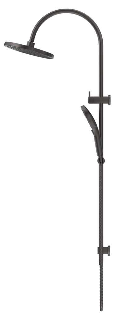 Mica Fluted Gooseneck Dual Shower Rail - image 7