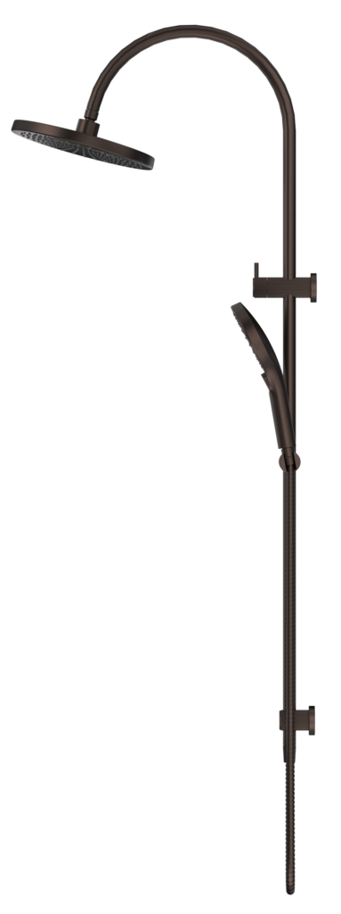 Mica Fluted Gooseneck Dual Shower Rail - image 13