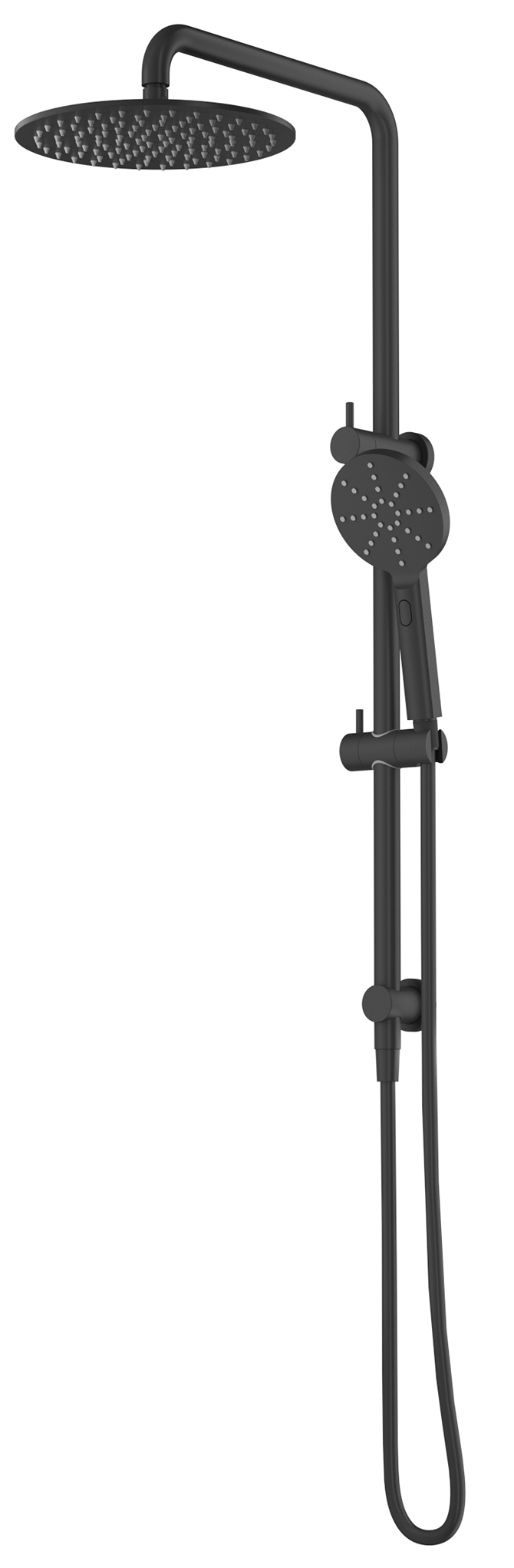 Mica Dual Shower Rail - Black