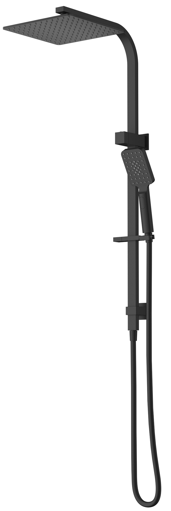 Cresta Dual Shower Rail - Black