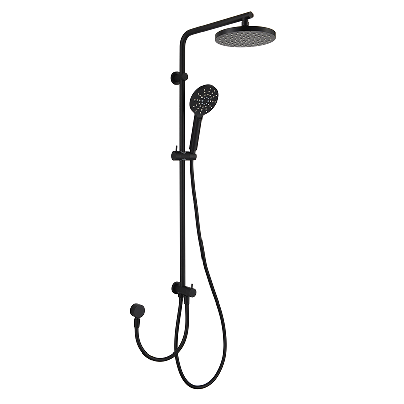 Mica Dual Shower Rail - RetroFit - Black