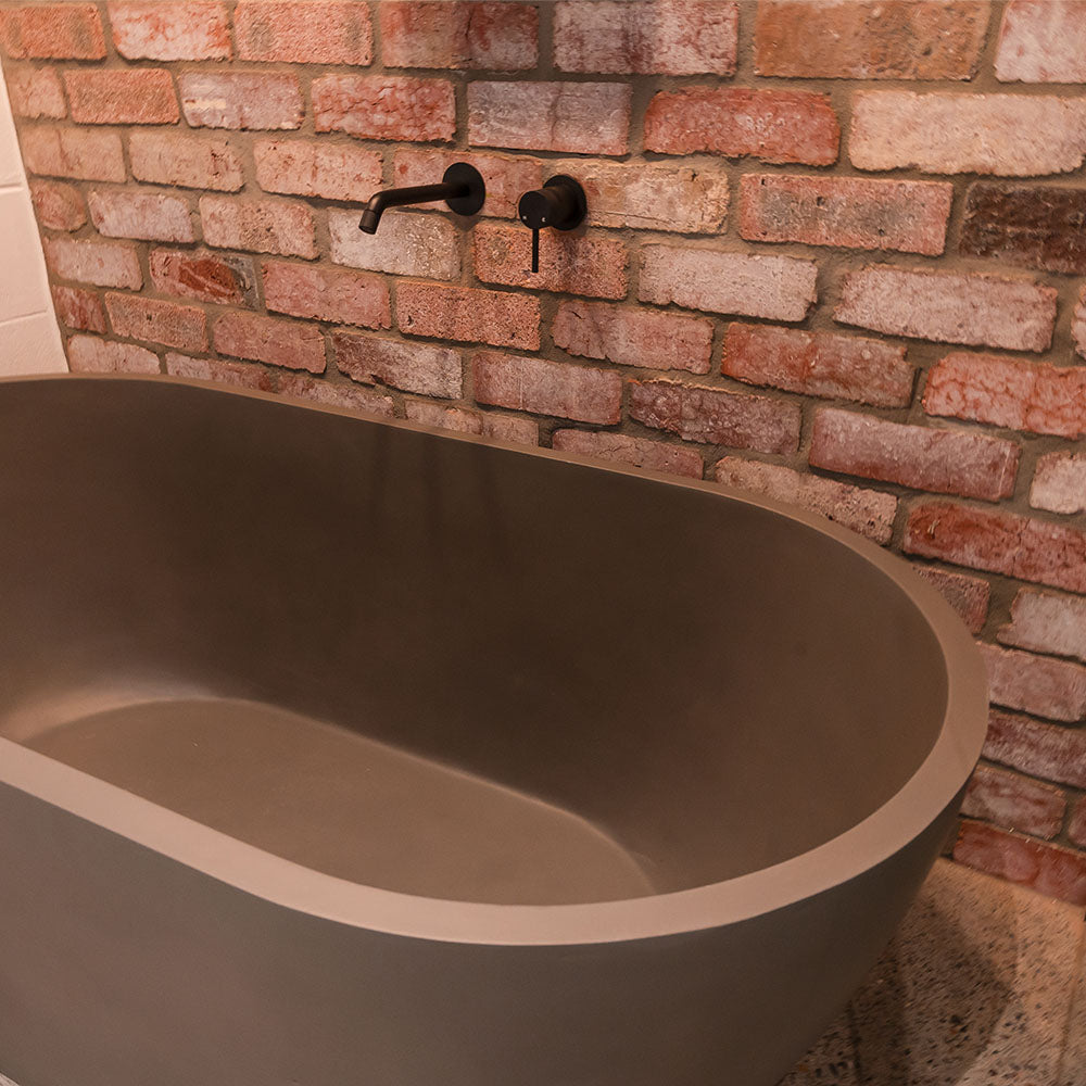 Jada Concrete Bath, Warm Grey