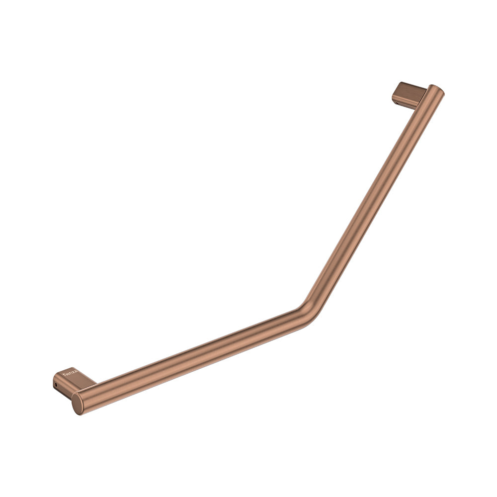135° Care Slimline Ambulant Care Reversible Left/Right Hand Grab Rail, Brushed Copper
