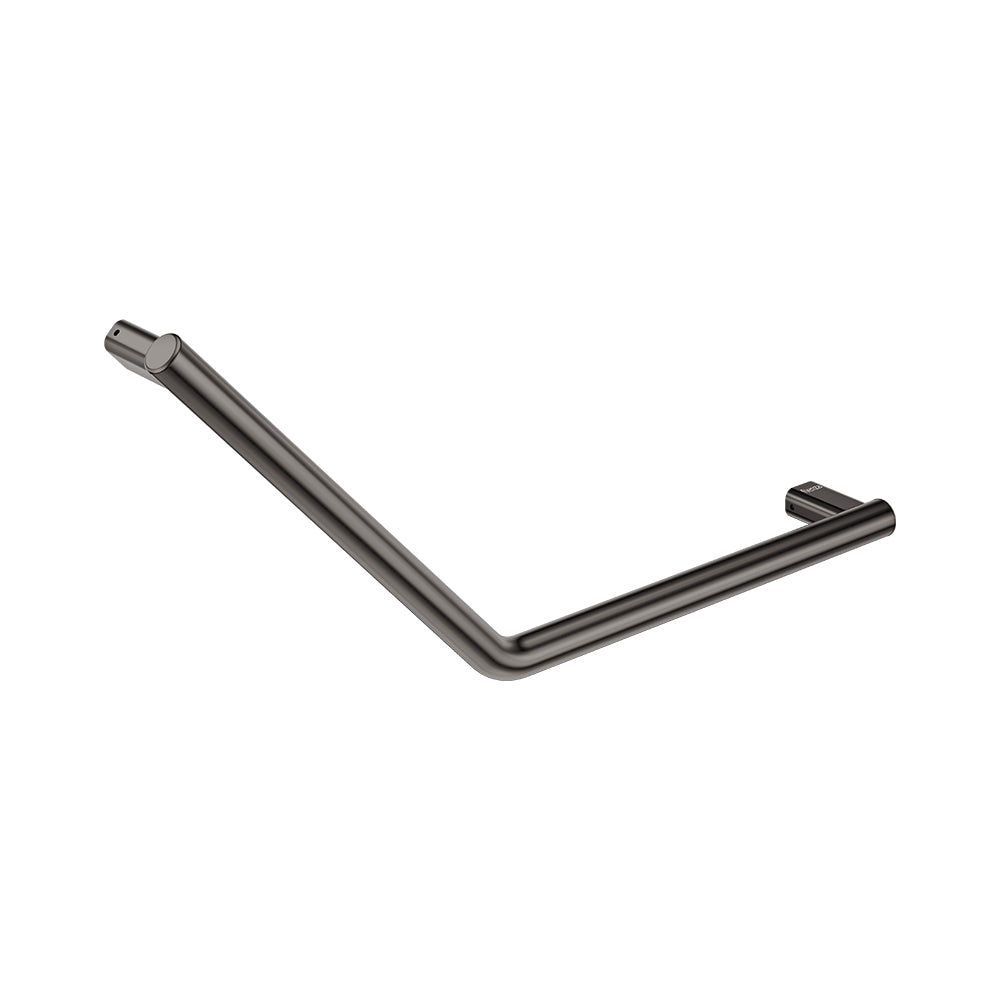 135° Care Slimline Ambulant Care Reversible Left/Right Hand Grab Rail, Gun Metal