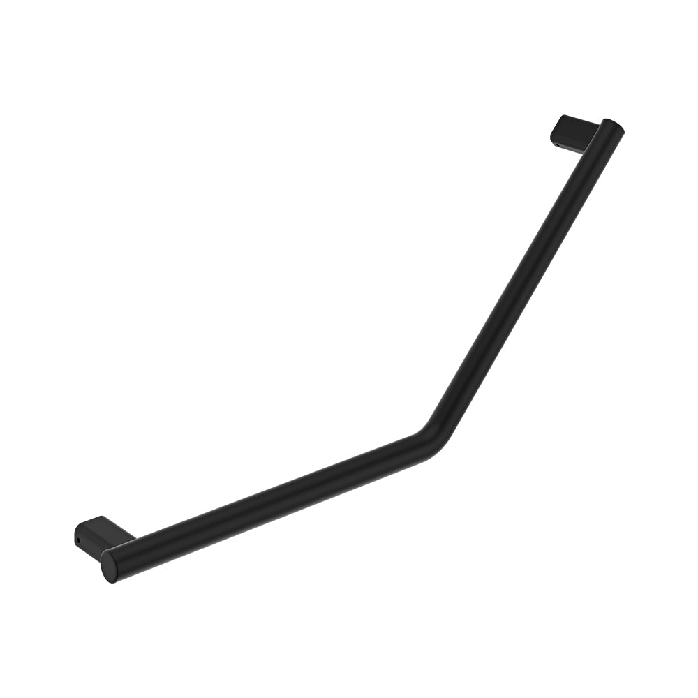 135° Care Slimline Ambulant Care Reversible Left/Right Hand Grab Rail, Matte Black