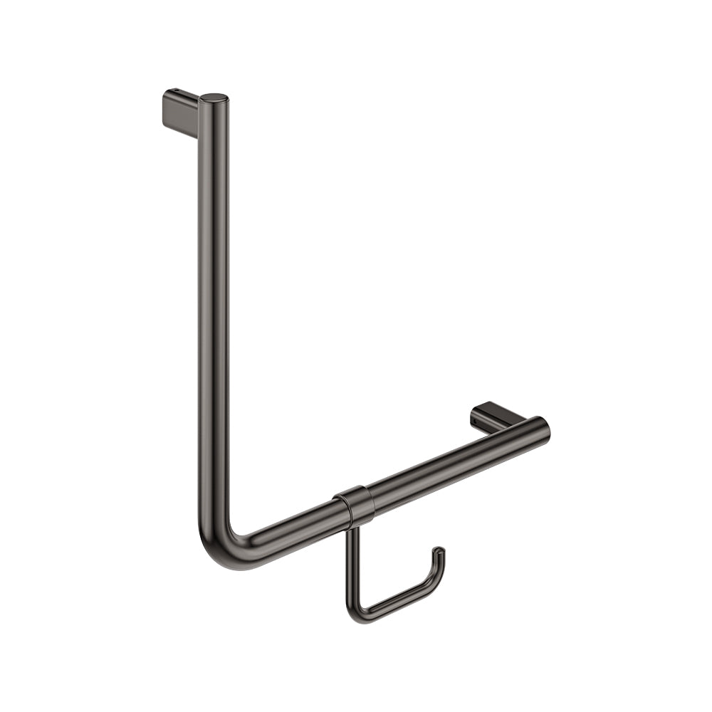 90° Care Slimline Ambulant Care Hand Grab Rail, Gun Metal
