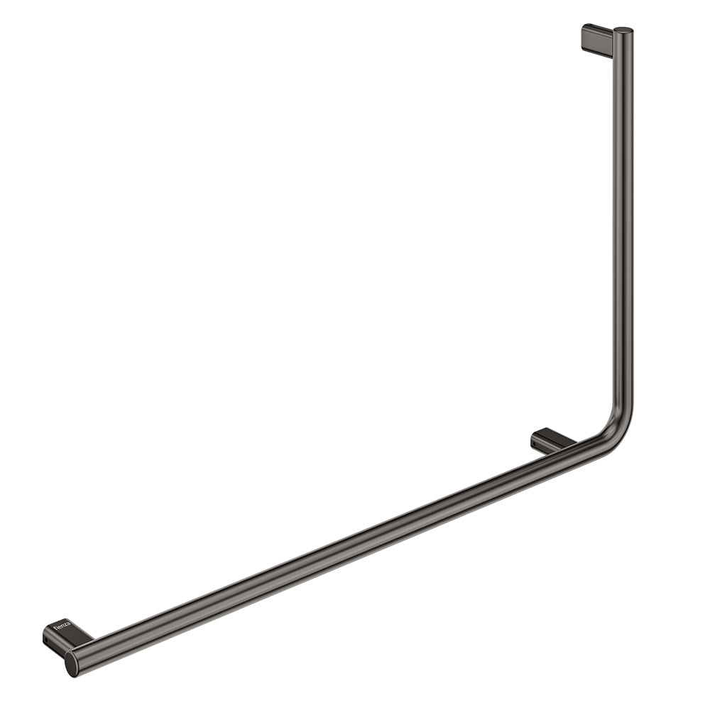 Independent Living, 90° Care Slimline Left-Hand Grab Rail, Gun Metal