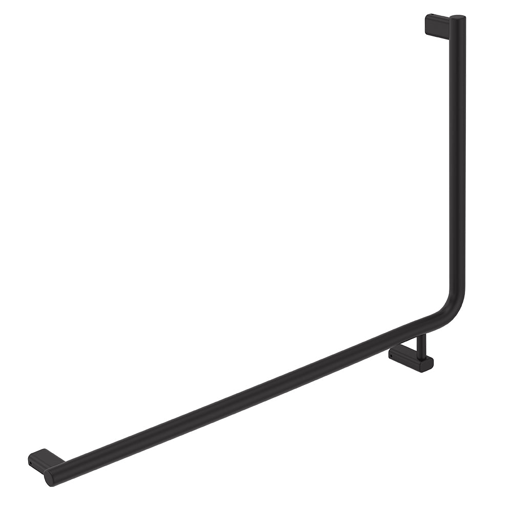 90° Care Slimline Left-Hand Grab Rail, Matte Black