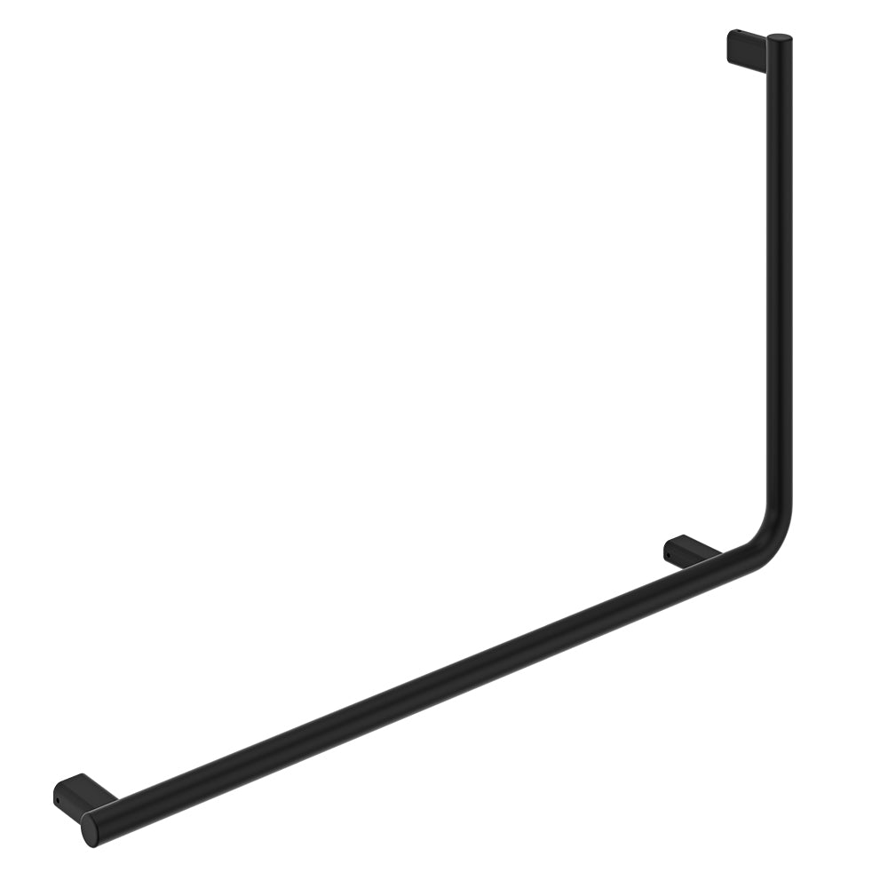 Independent Living, 90° Care Slimline Left-Hand Grab Rail, Matte Black