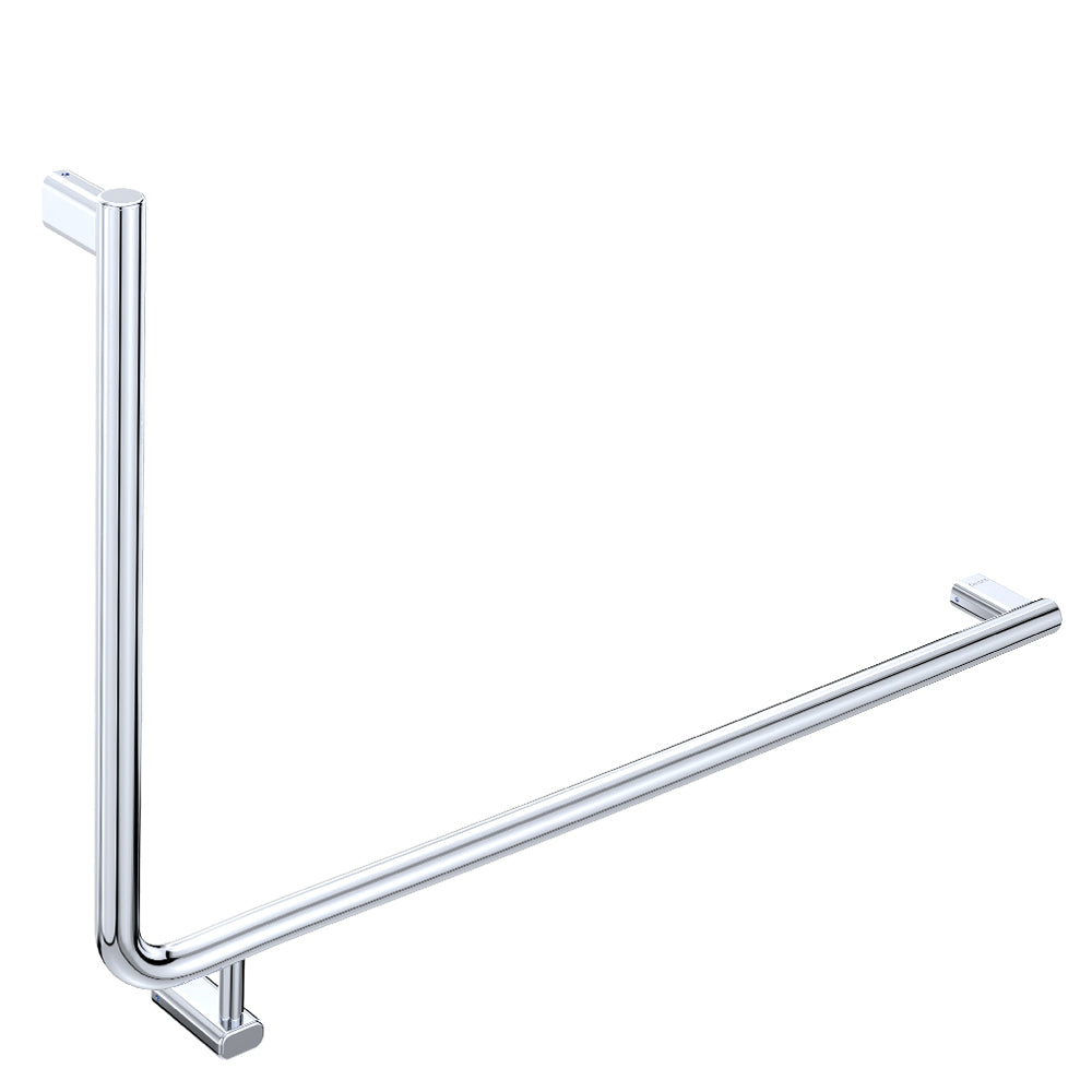 90° Care Slimline Right-Hand Grab Rail, Stainless Steel