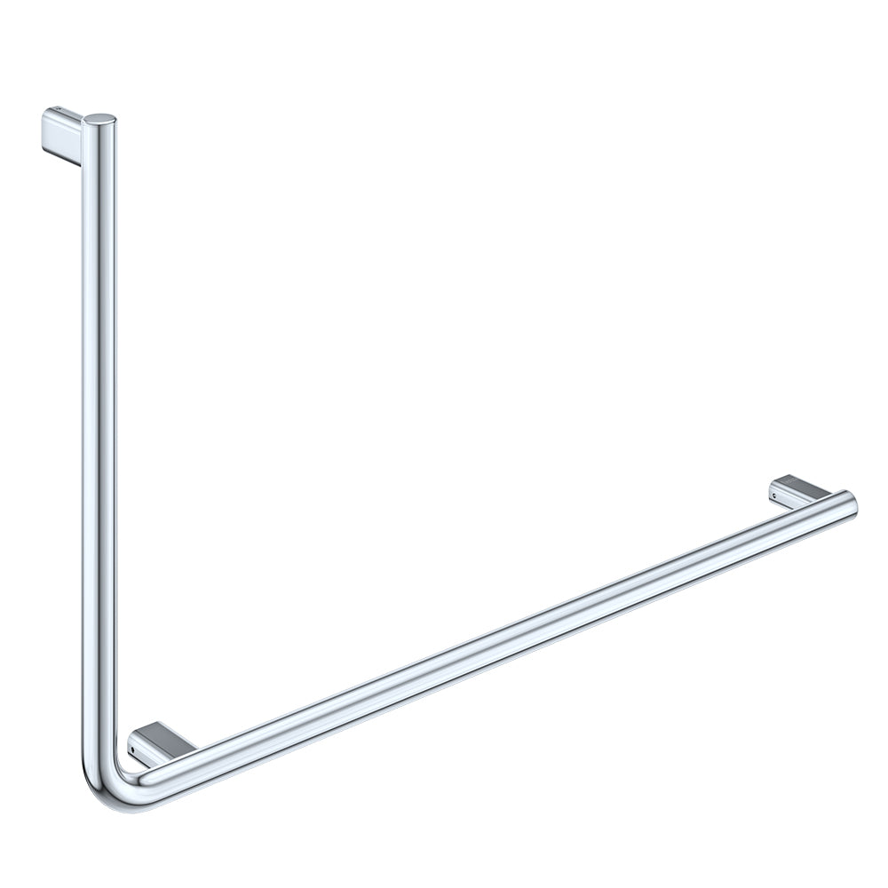 Independent Living, 90° Care Slimline Right-Hand Grab Rail, Stainless Steel