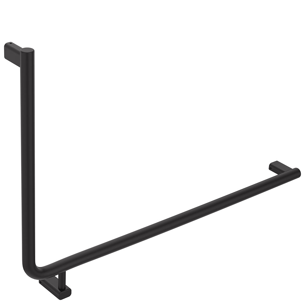 90° Care Slimline Right-Hand Grab Rail, Matte Black
