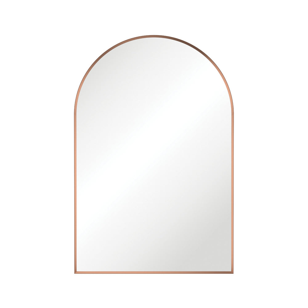 Arch Brushed Copper Framed Mirror