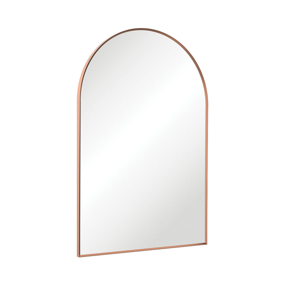 Arch Brushed Copper Framed Mirror