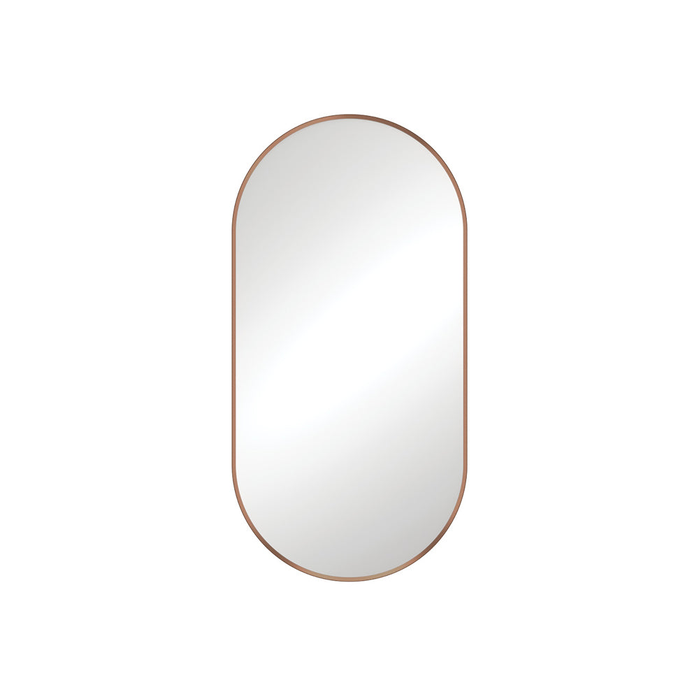 Empire Brushed Copper Framed Mirror, 450 x 900mm