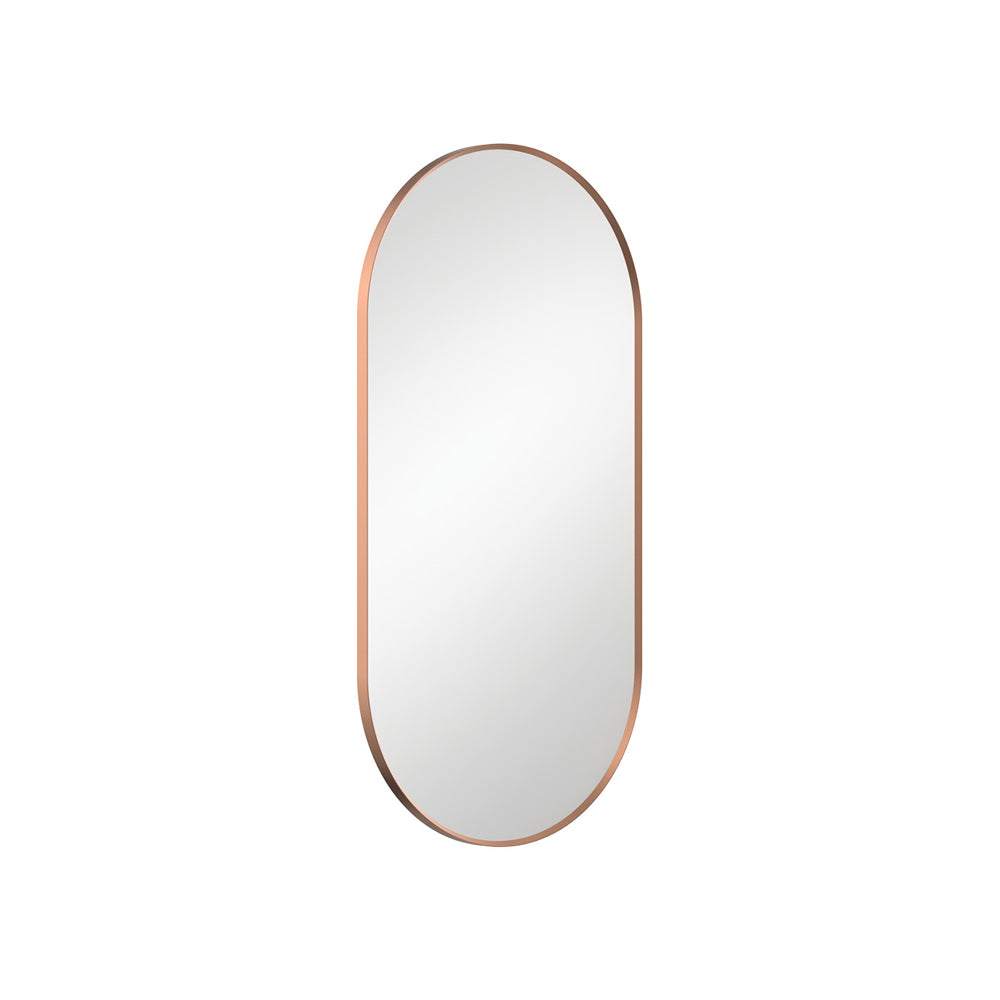 Empire Brushed Copper Framed Mirror, 450 x 900mm