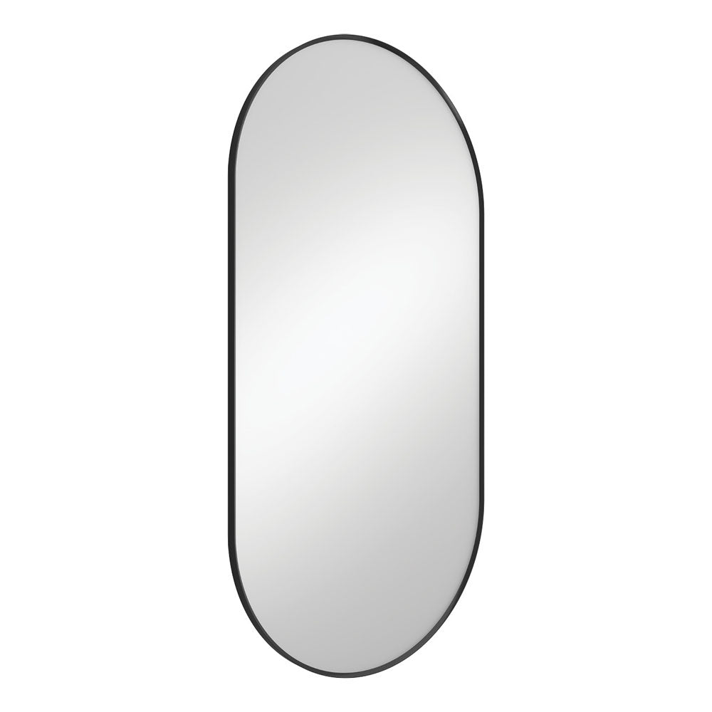 Empire Matte Black Framed Mirror, 600 x 1200mm