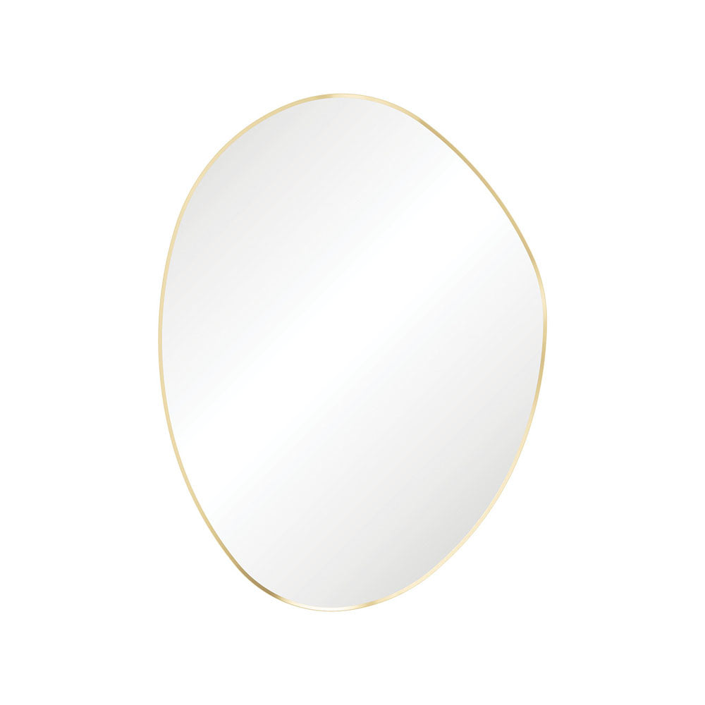 Pebble Urban Brass Asymmetrical Framed Mirror, 900 x 1200mm