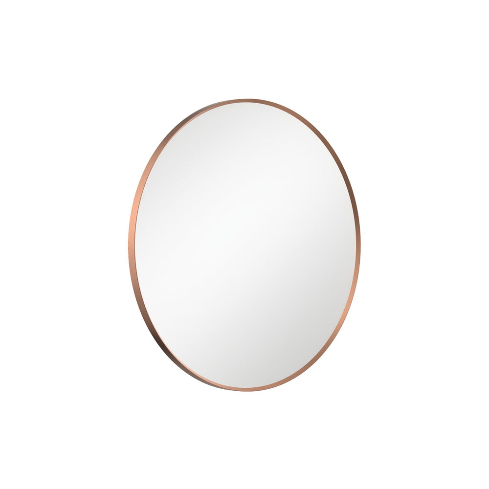 Reba Brushed Copper Framed Mirror, 600mm