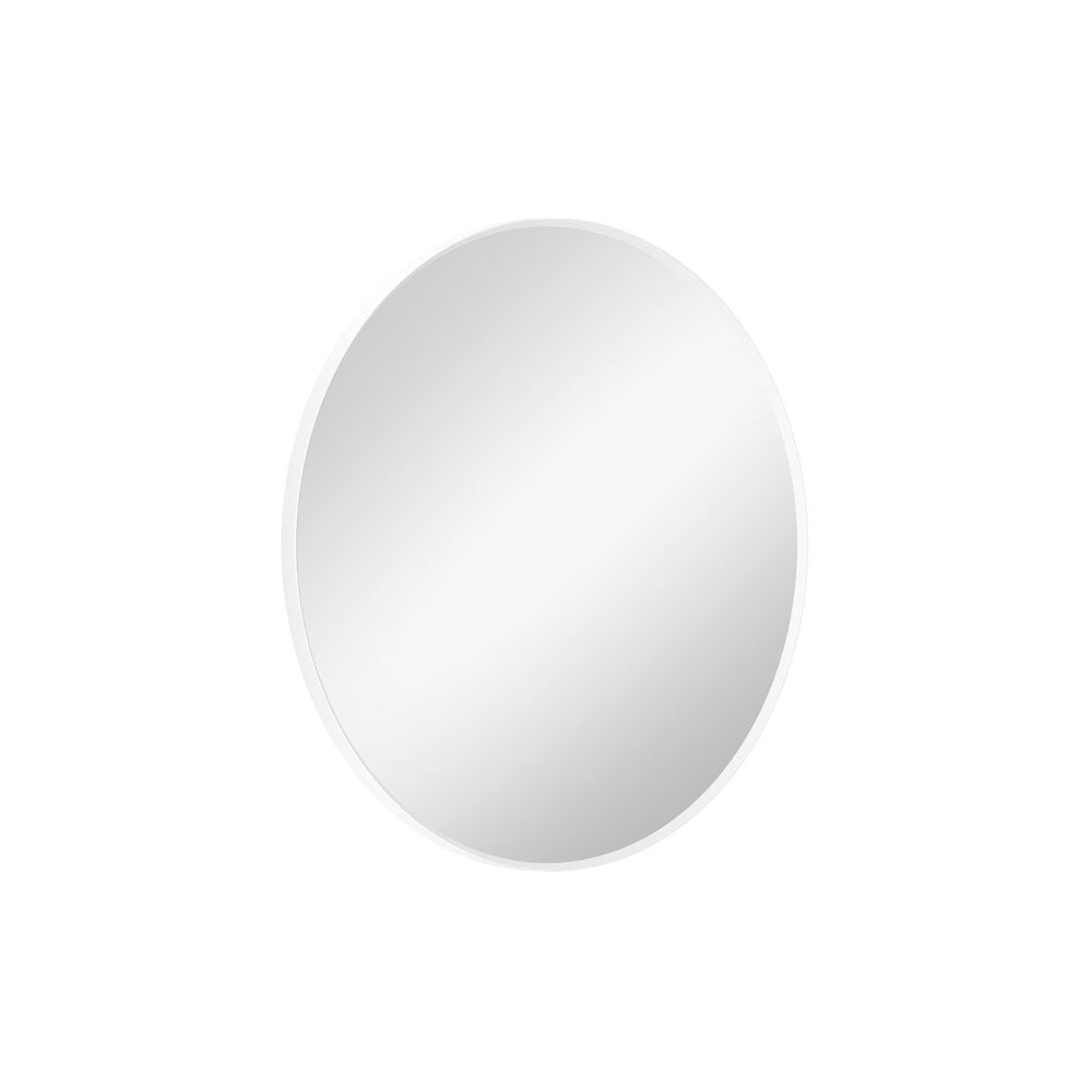 Reba Matte White Framed Mirror, 600mm