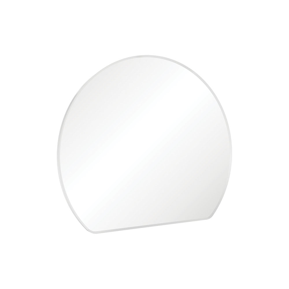 Sunrise Matte White Round Framed Mirror