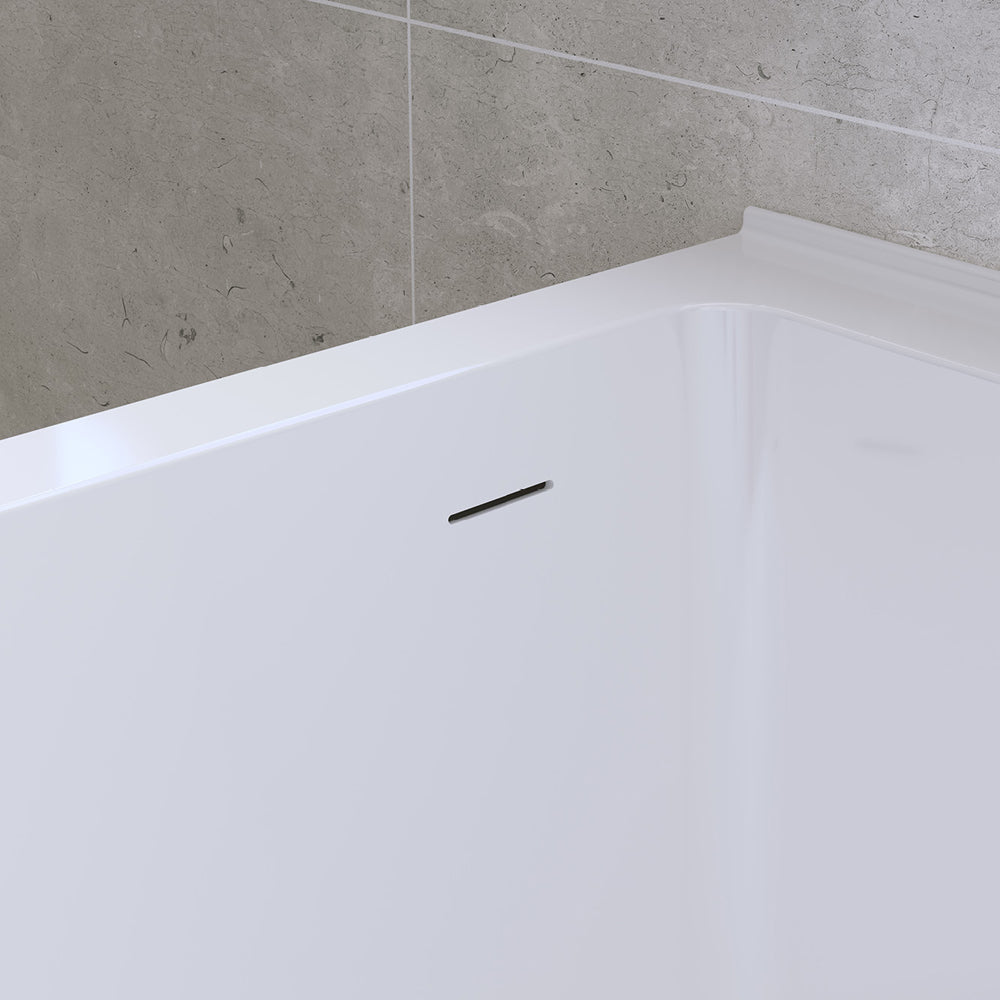 Sentor Right-Hand Acrylic Corner Bath with Overflow, 1500mm