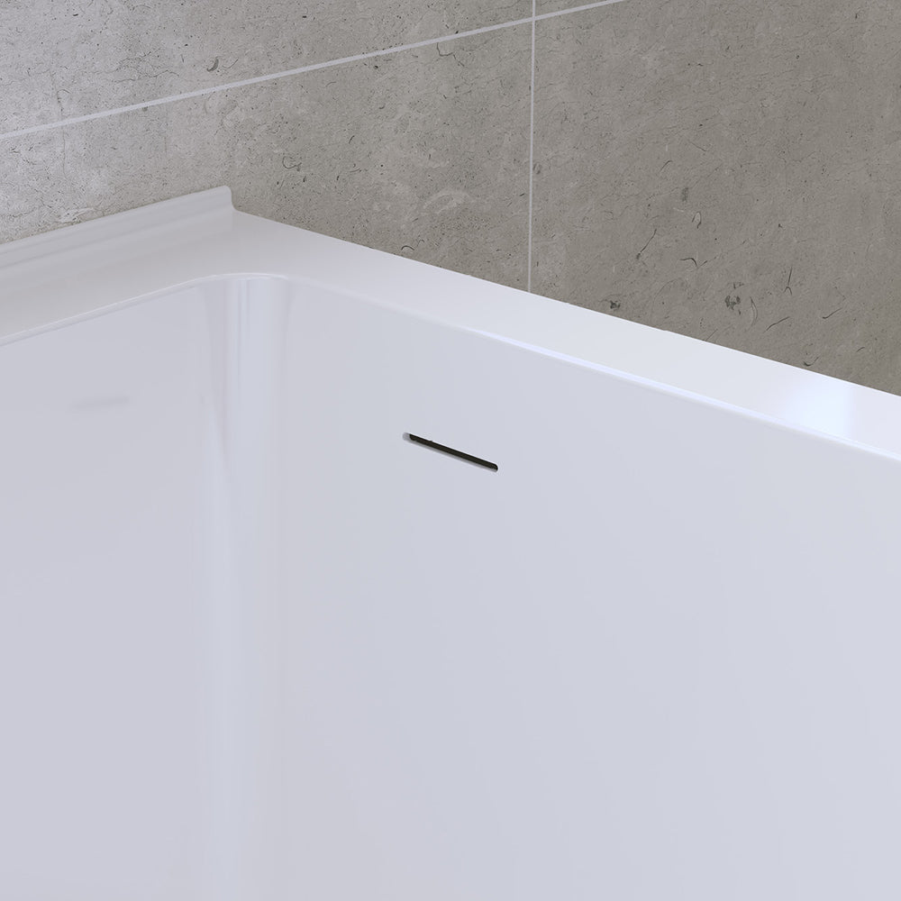Sentor Left-Hand Acrylic Corner Bath with Overflow, 1650mm