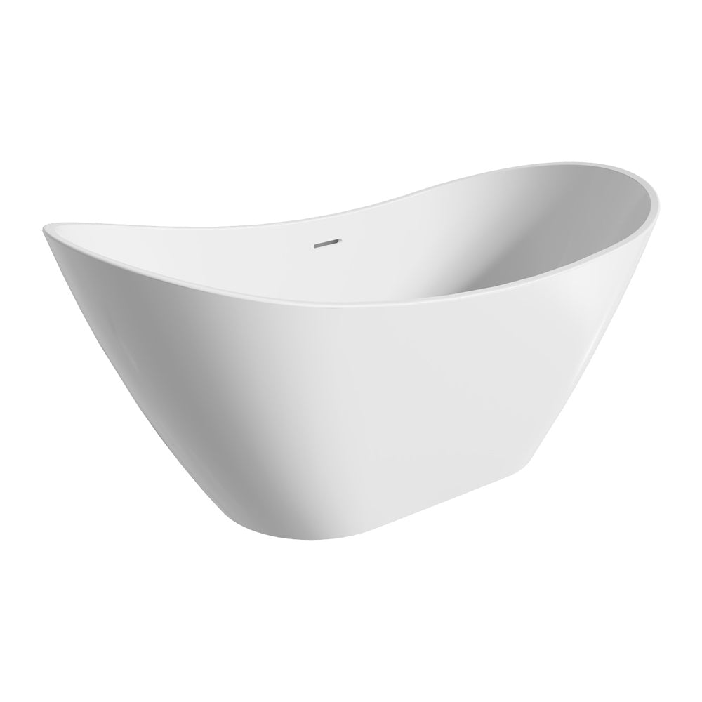 Paola Freestanding Acrylic Bath with Overflow, 1500mm