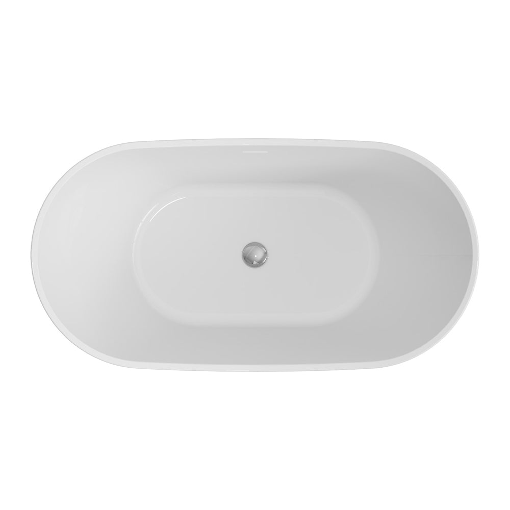 Paola Freestanding Acrylic Bath with Overflow, 1500mm