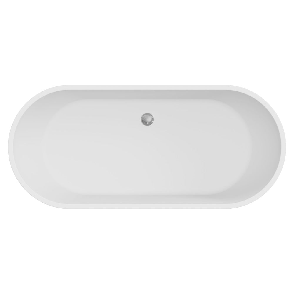 Koko Freestanding Acrylic Bath, 1680mm, Matte White 