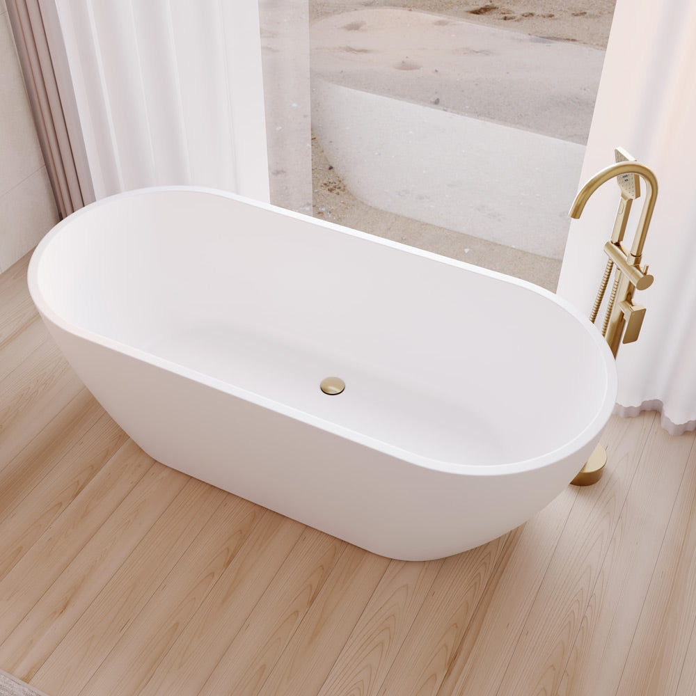 Koko Freestanding Acrylic Bath, 1680mm, Matte White 